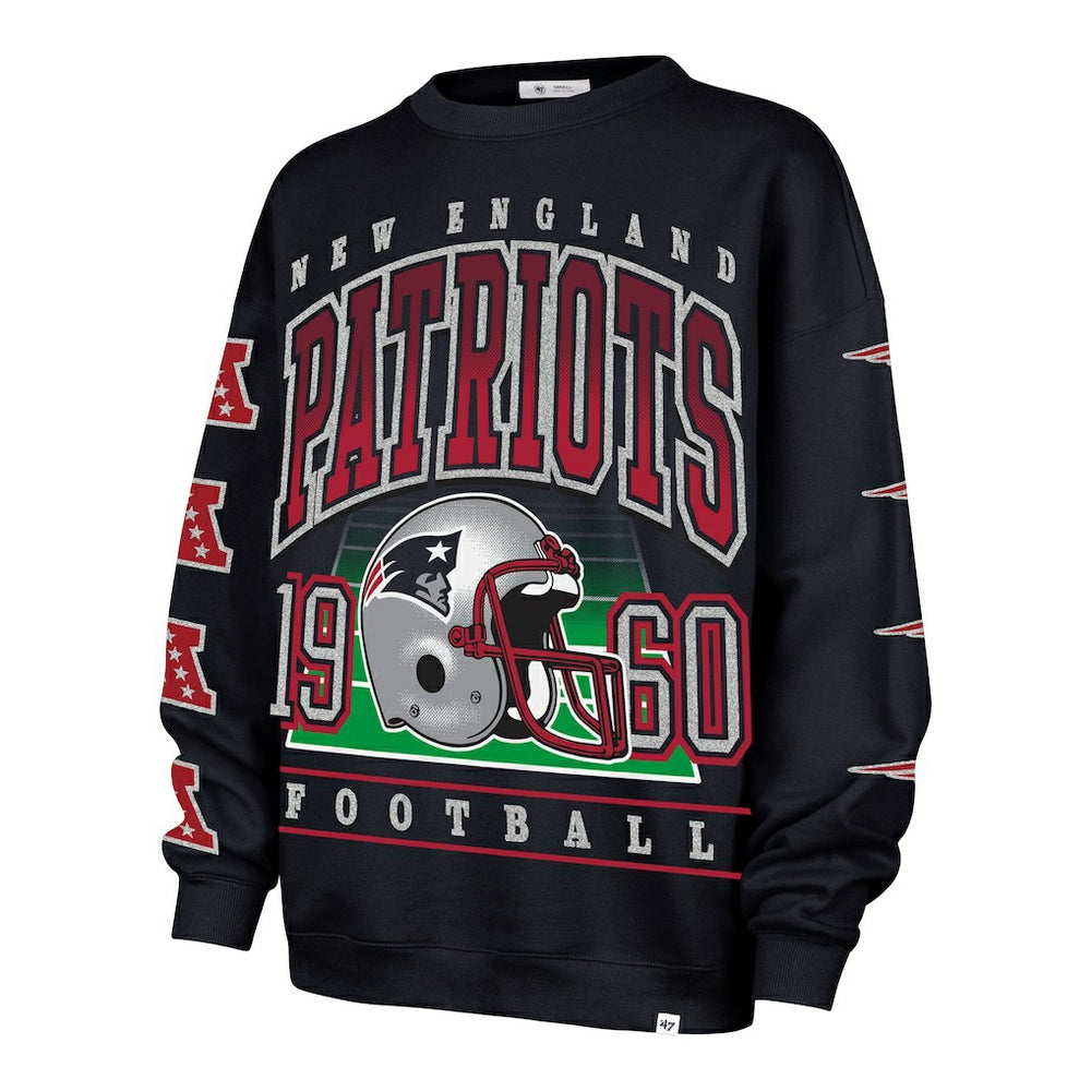 New England Patriots '47 Women's Go Big Oversized Pullover Sweatshirt - Navy - 47 brand