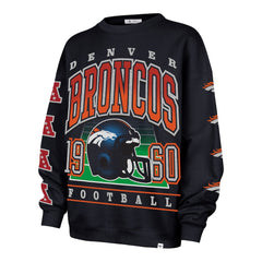 Denver Broncos '47 Women's Go Big Oversized Pullover Sweatshirt - Navy - 47 brand