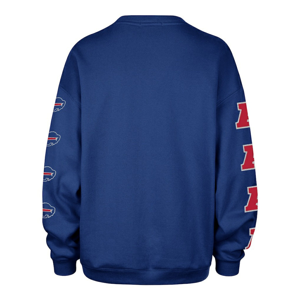 Buffalo Bills '47 Women's Go Big Oversized Pullover Sweatshirt - Royal - 47 brand