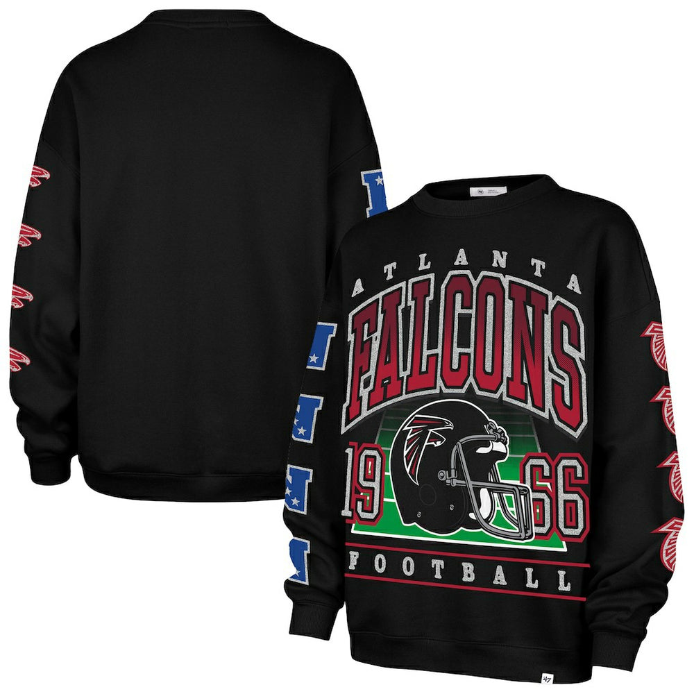 Atlanta Falcons '47 Women's Go Big Oversized Pullover Sweatshirt - Black - 47 brand