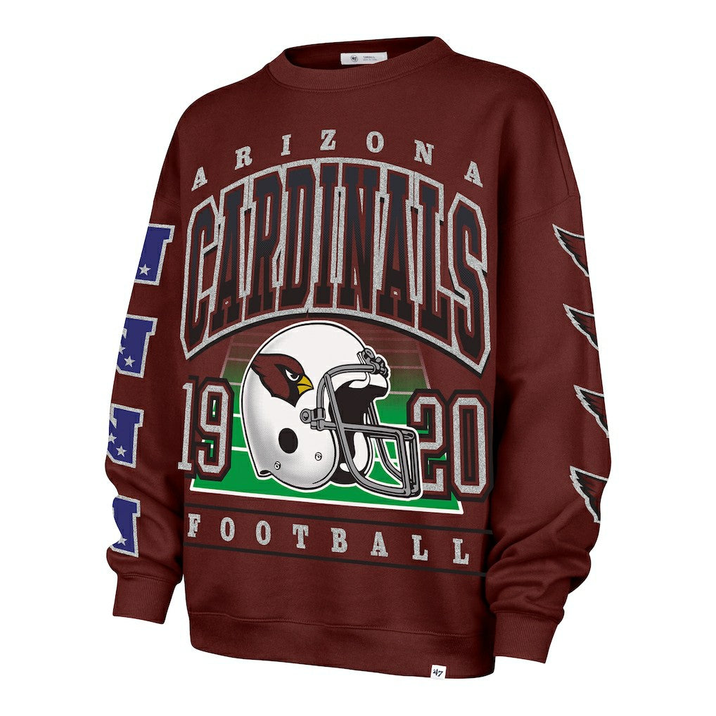Arizona Cardinals '47 Women's Go Big Oversized Pullover Sweatshirt - Cardinal - 47 brand