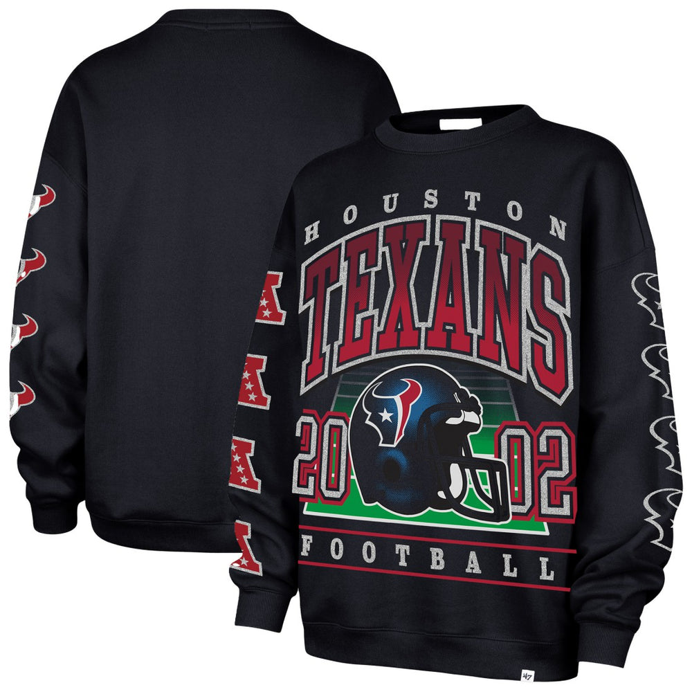 Houston Texans '47 Women's Go Big Oversized Pullover Sweatshirt - Navy - 47 brand