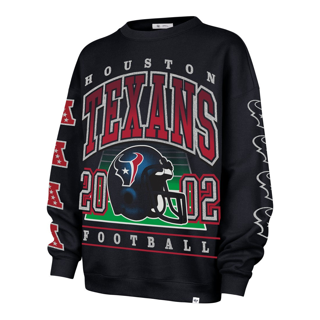 Houston Texans '47 Women's Go Big Oversized Pullover Sweatshirt - Navy - 47 brand