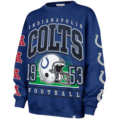 Indianapolis Colts '47 Women's Go Big Oversized Pullover Sweatshirt - Royal - 47 brand