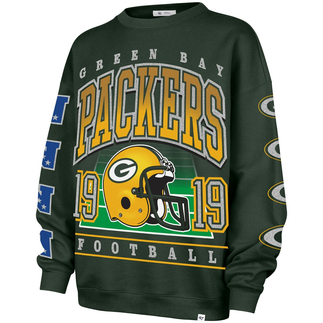 Green Bay Packers '47 Women's Go Big Oversized Pullover Sweatshirt - Green - 47 brand