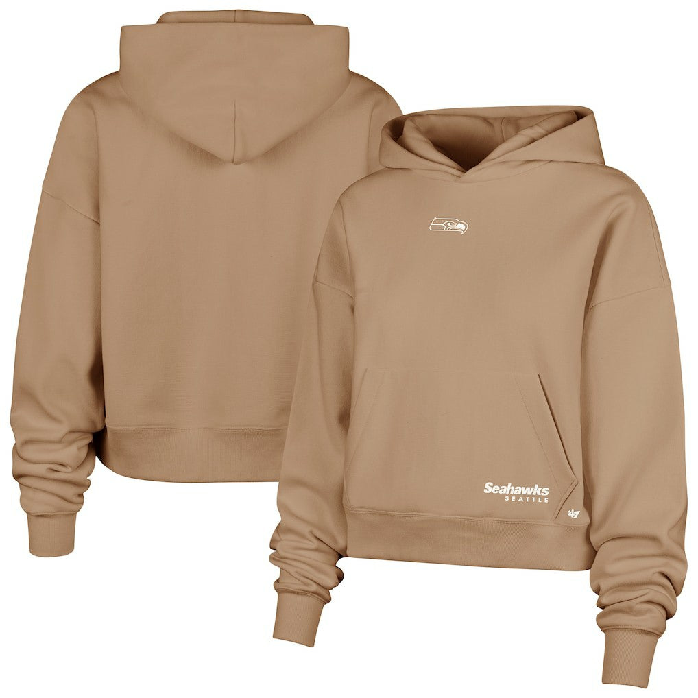 Seattle Seahawks '47 Women's Sue Foundation Portabella Pullover Hoodie - Brown - 47 brand