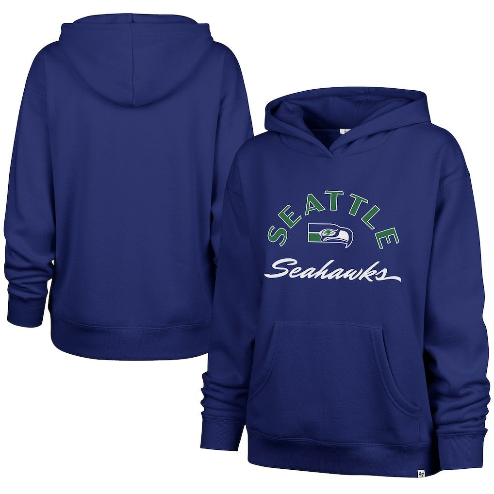 Seattle Seahawks '47 Women's Whirlwind Naomi Pullover Hoodie - Royal - 47 brand
