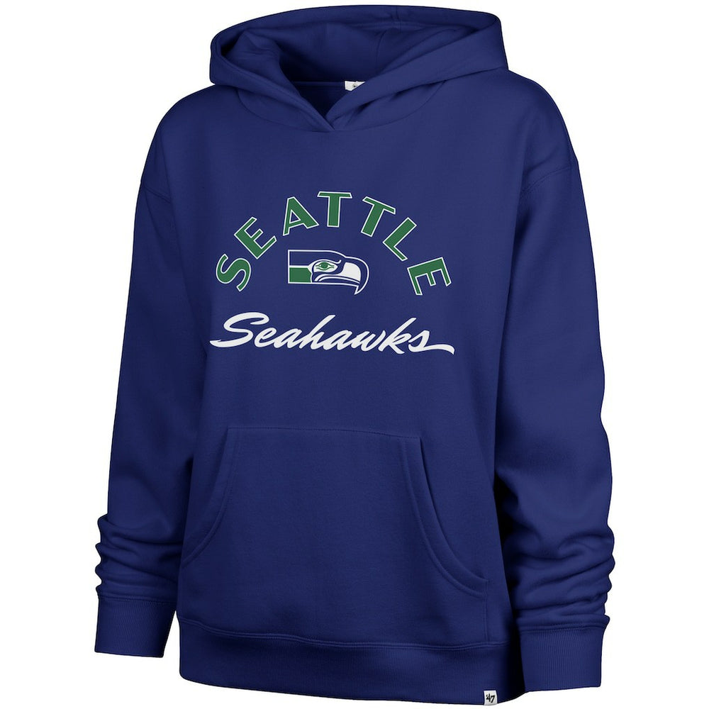 Seattle Seahawks '47 Women's Whirlwind Naomi Pullover Hoodie - Royal - 47 brand