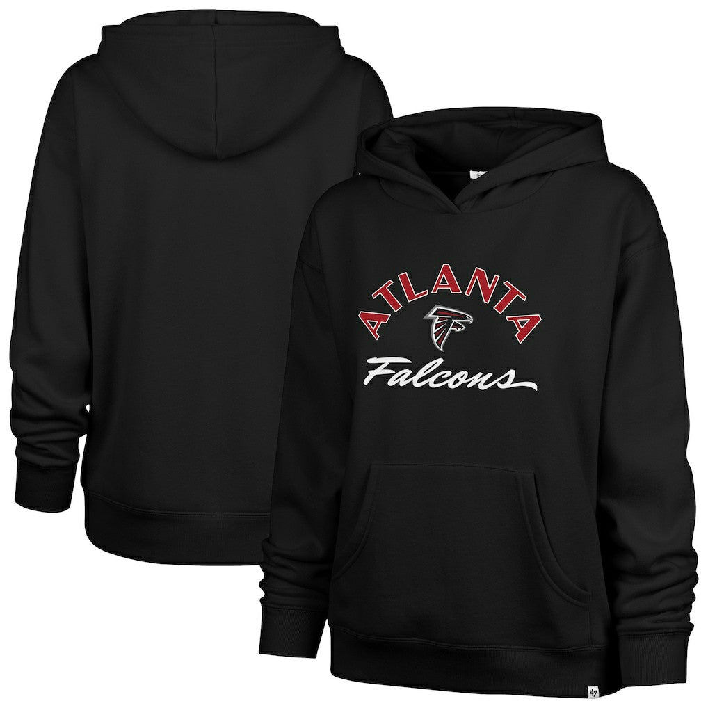 Atlanta Falcons '47 Women's Whirlwind Naomi Pullover Hoodie - Black - 47 brand