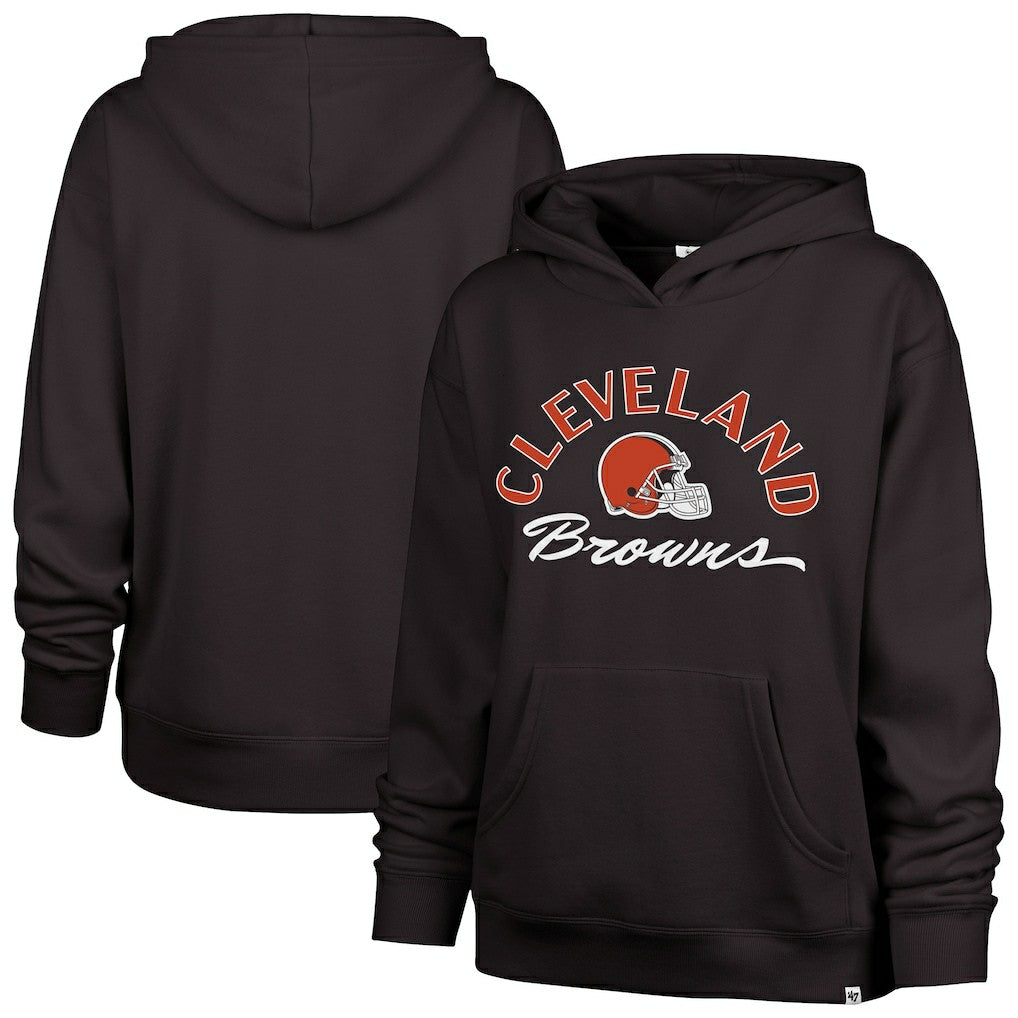Cleveland Browns '47 Women's Whirlwind Naomi Pullover Hoodie - Brown - 47 brand