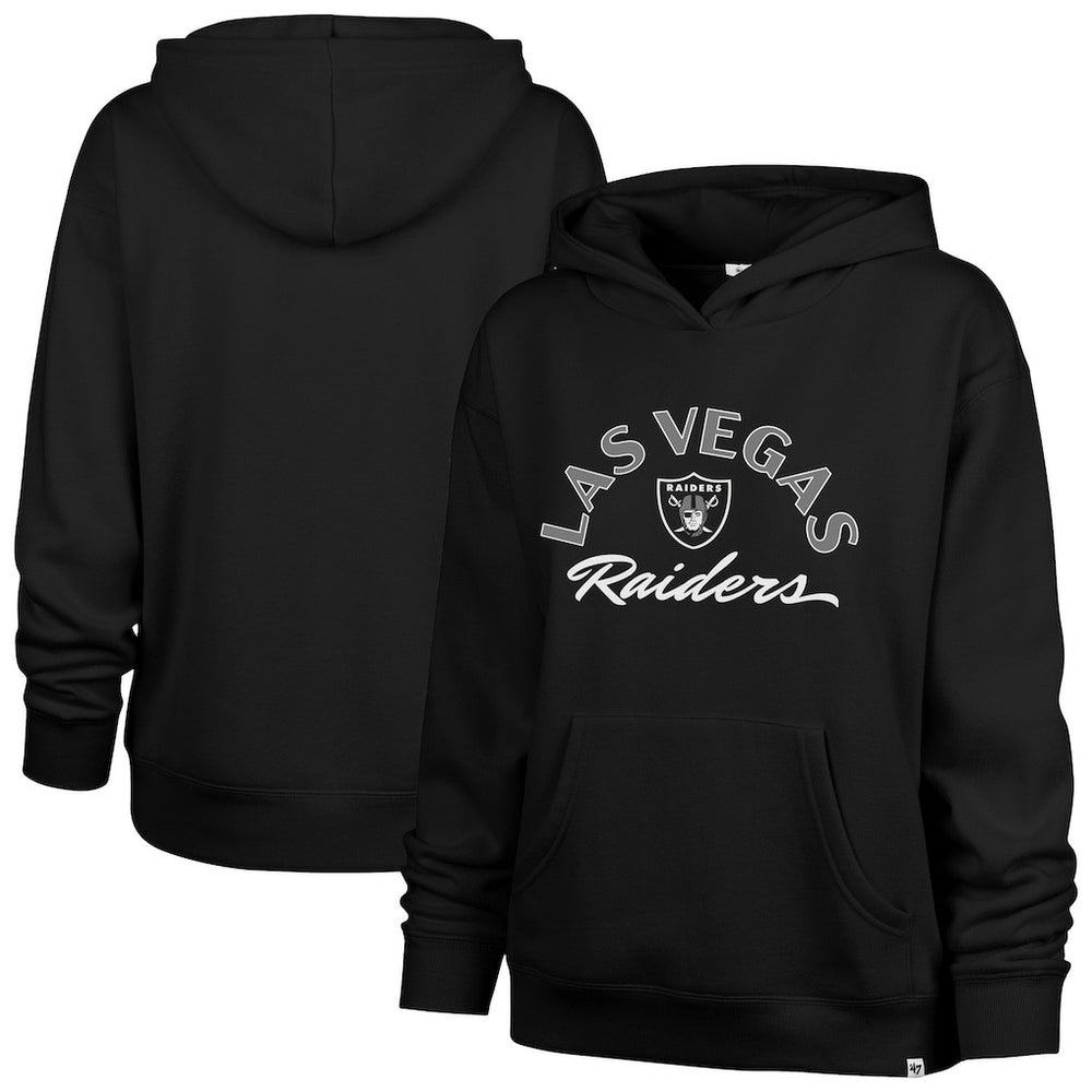 Las Vegas Raiders '47 Women's Whirlwind Naomi Pullover Hoodie - Black - 47 brand