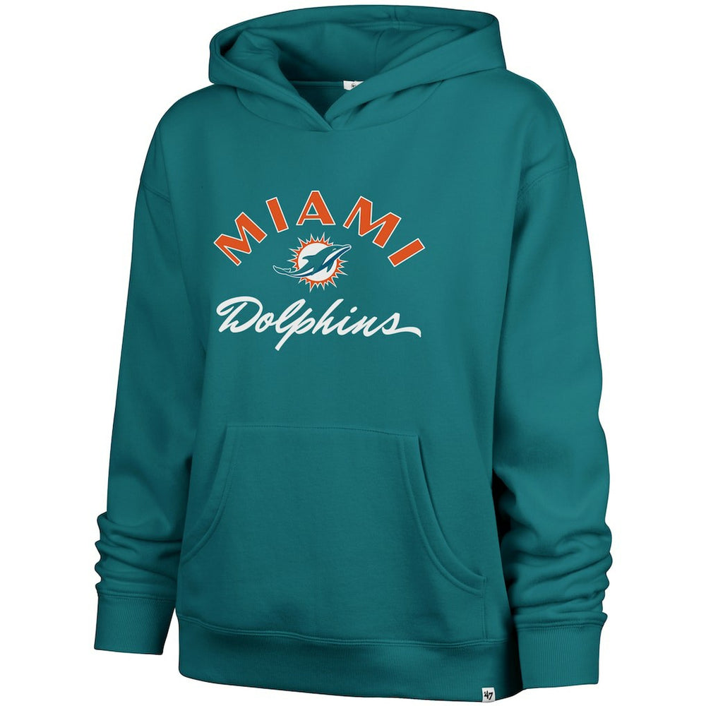 Miami Dolphins '47 Women's Whirlwind Naomi Pullover Hoodie - Aqua - 47 brand