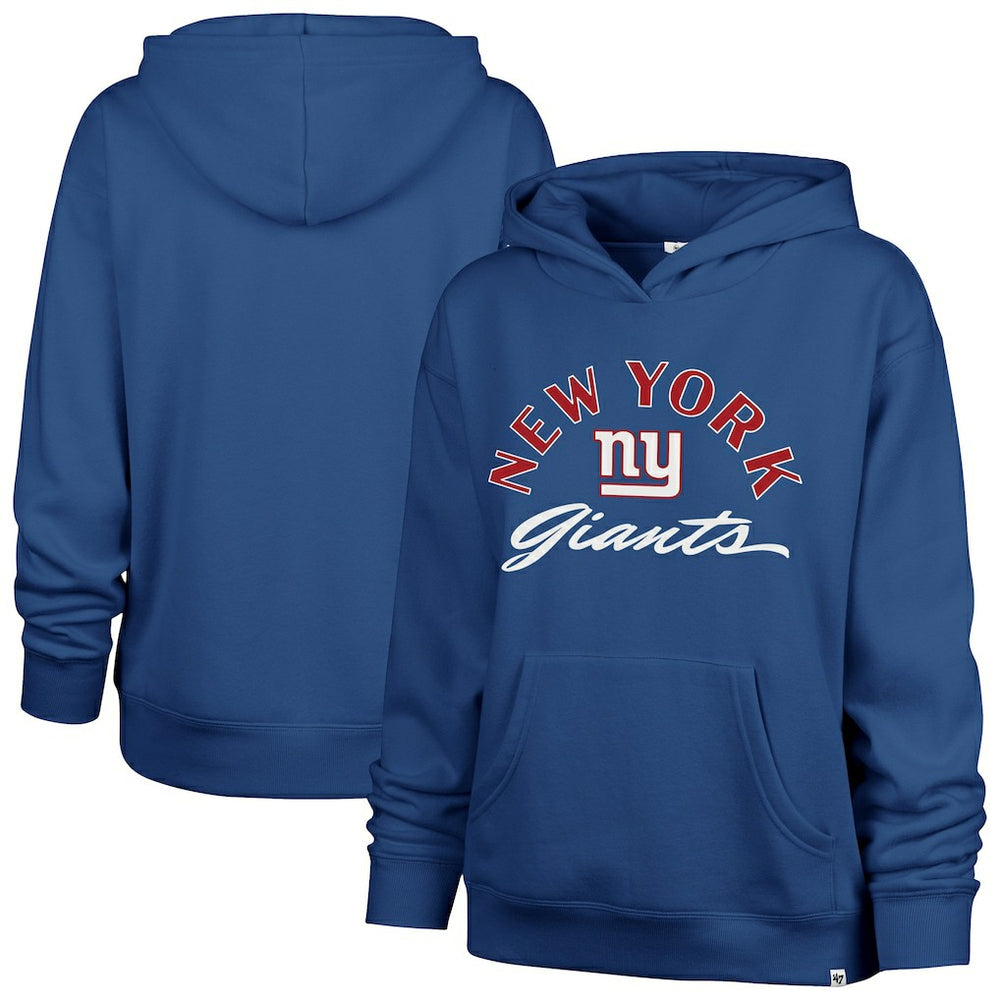 New York Giants '47 Women's Whirlwind Naomi Pullover Hoodie - Royal - 47 brand
