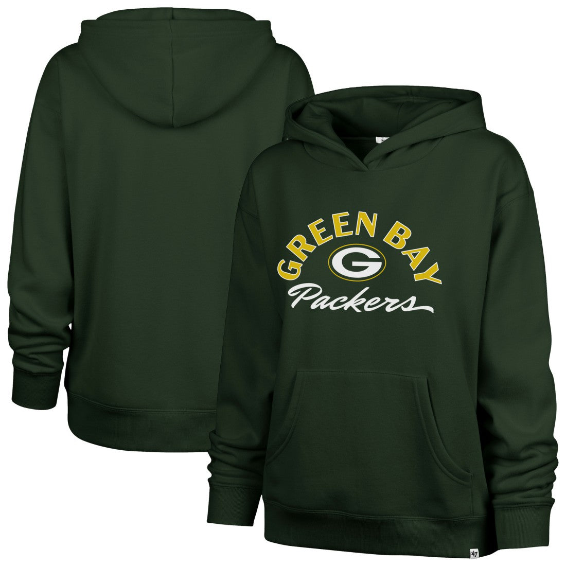 Green Bay Packers '47 Women's Whirlwind Naomi Pullover Hoodie - Green - 47 brand