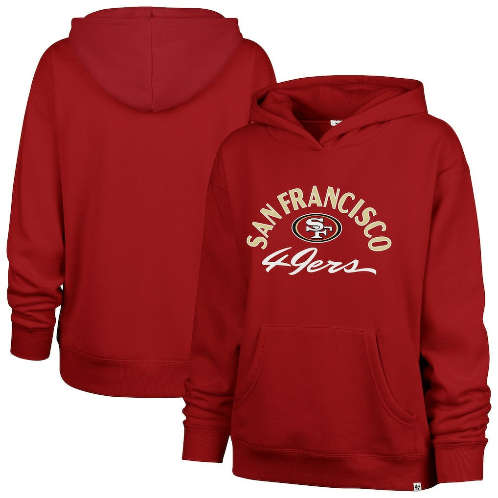 San Francisco 49ers '47 Women's Whirlwind Naomi Pullover Hoodie - Scarlet - 47 brand