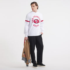 San Francisco 49ers x Todd Snyder Premium Jersey Mock Neck Tee - White - NFL