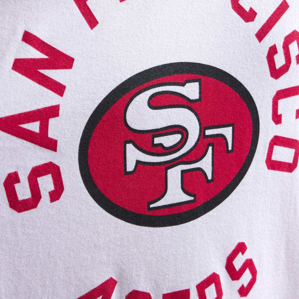 San Francisco 49ers x Todd Snyder Premium Jersey Mock Neck Tee - White - NFL