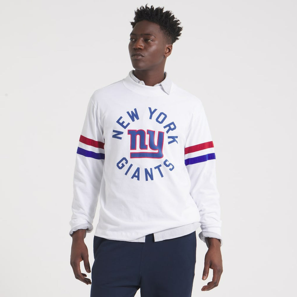 New York Giants x Todd Snyder Premium Jersey Mock Neck Tee - White - NFL