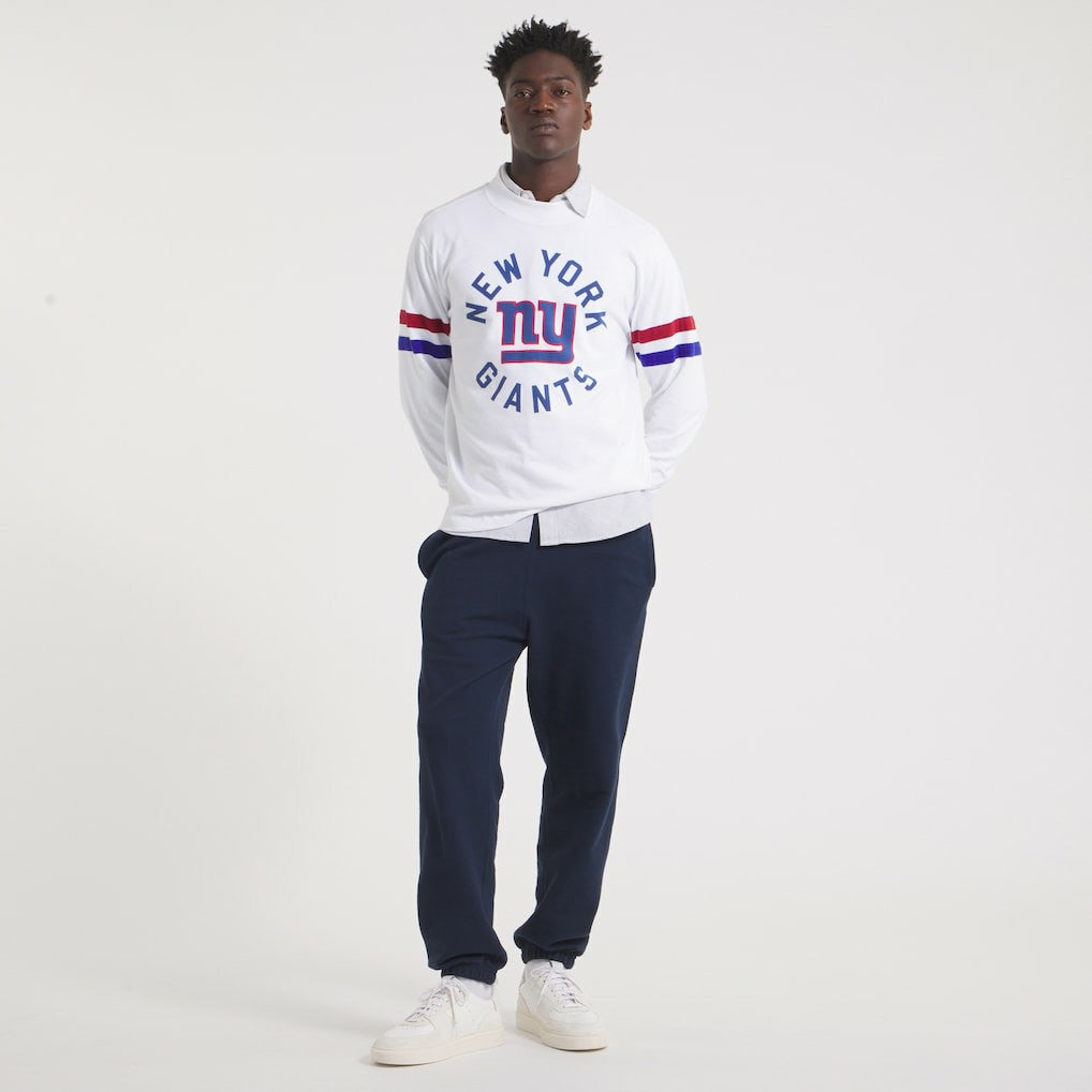 New York Giants x Todd Snyder Premium Jersey Mock Neck Tee - White - NFL