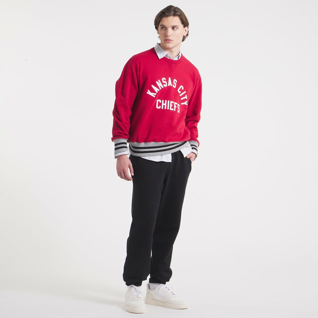Kansas City Chiefs x Todd Snyder Relaxed Canadian Fleece Crew - Red - NFL