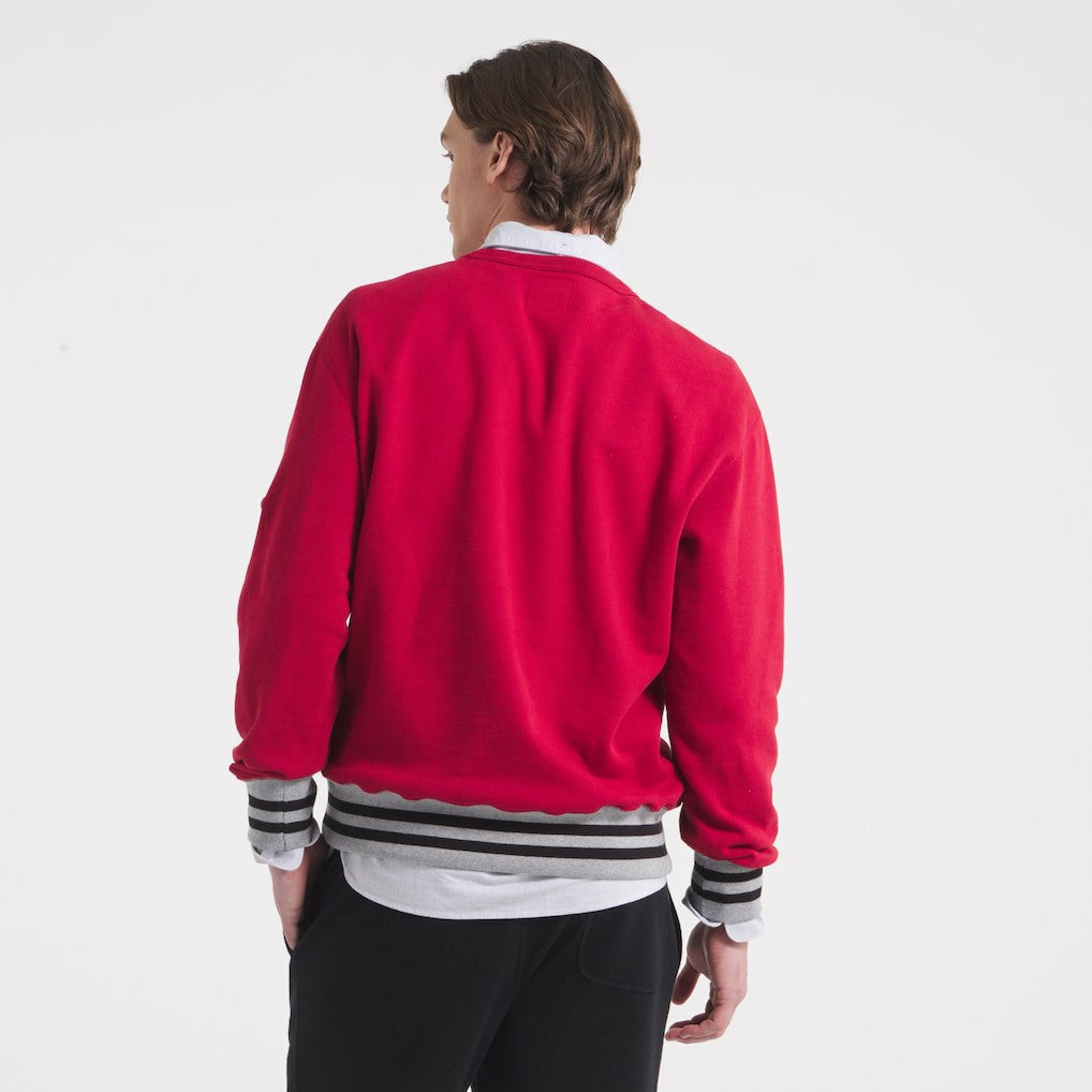 Kansas City Chiefs x Todd Snyder Relaxed Canadian Fleece Crew - Red - NFL