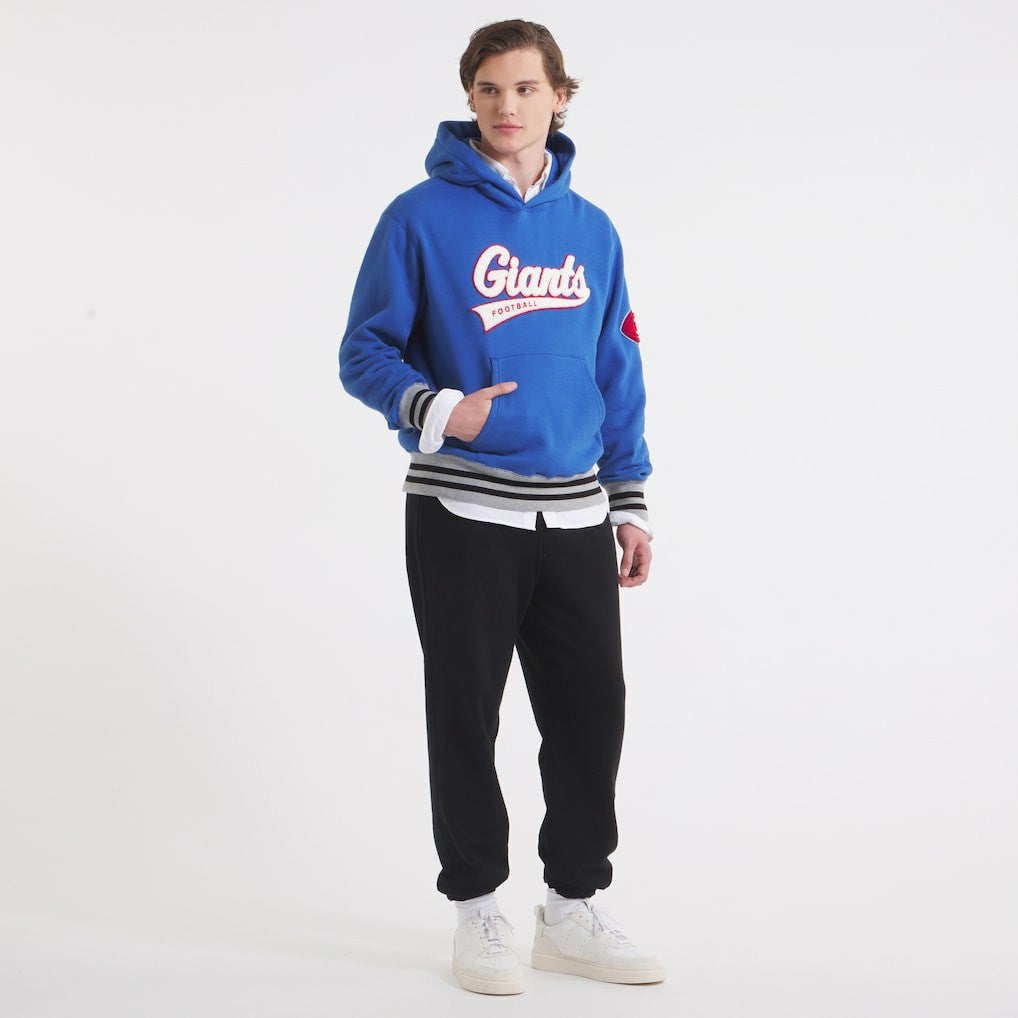 New York Giants x Todd Snyder Relaxed Canadian Fleece Hoodie - Royal - NFL