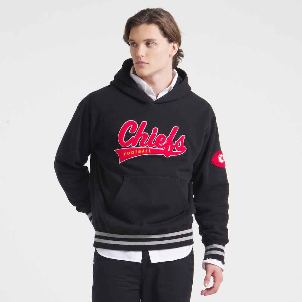 Kansas City Chiefs x Todd Snyder Relaxed Canadian Fleece Hoodie - Black - NFL
