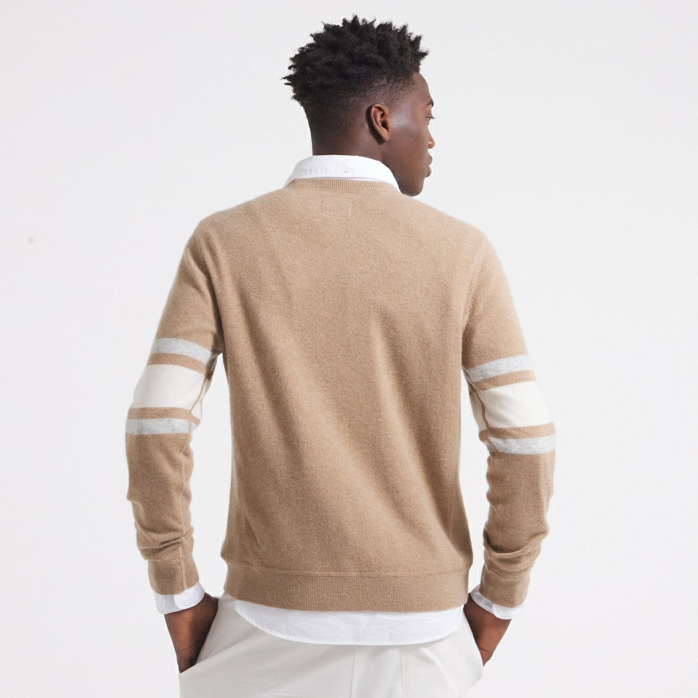 San Francisco 49ers x Todd Snyder Cashmere Crew Sweater - Oatmeal - NFL