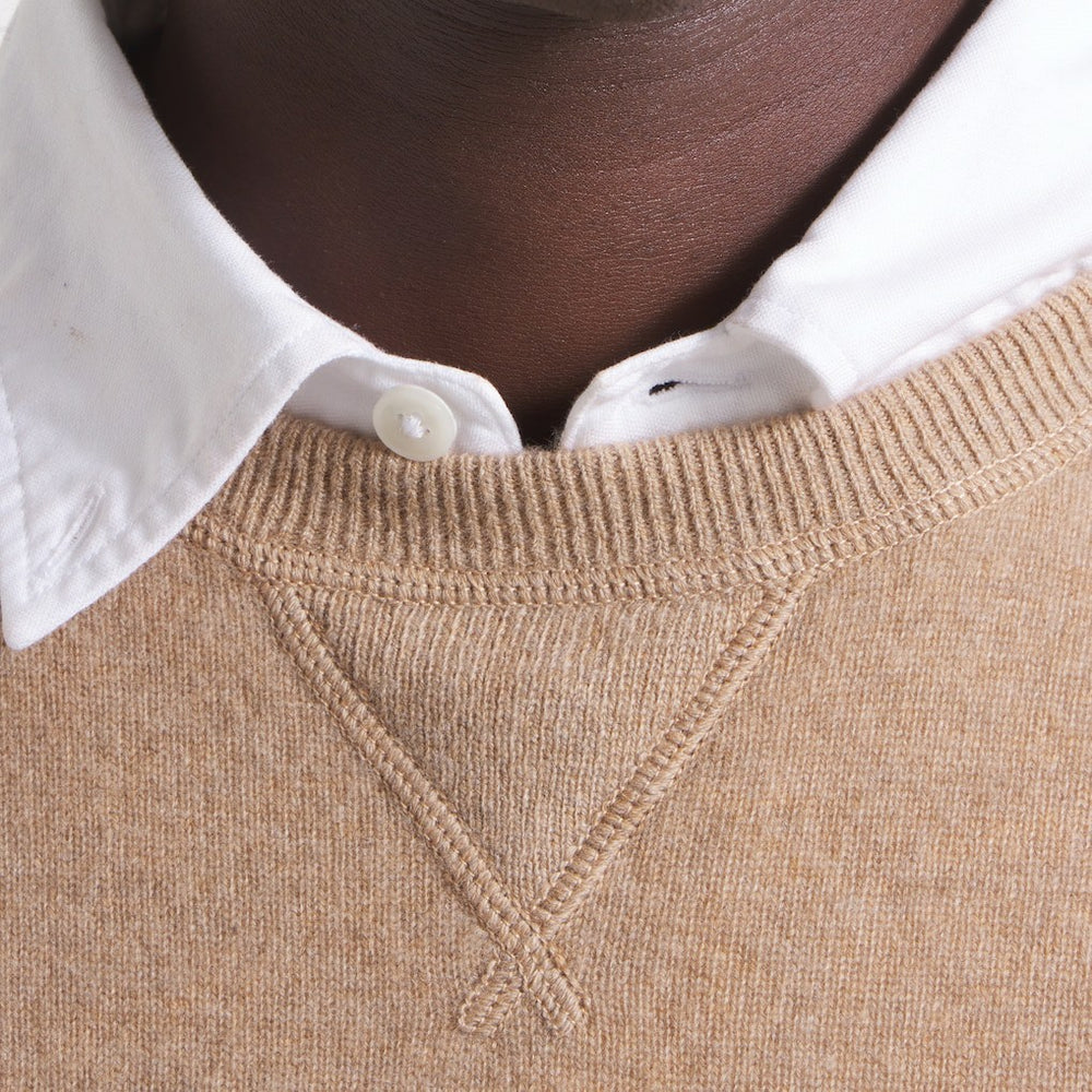 San Francisco 49ers x Todd Snyder Cashmere Crew Sweater - Oatmeal - NFL