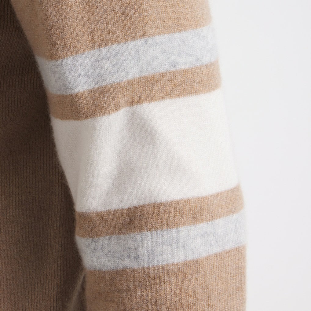 San Francisco 49ers x Todd Snyder Cashmere Crew Sweater - Oatmeal - NFL