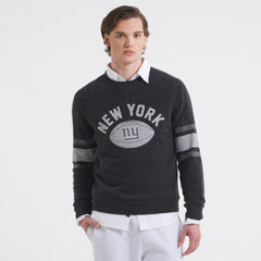 New York Giants x Todd Snyder Cashmere Crew Sweatshirt - Heather Charcoal - NFL