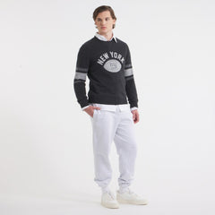 New York Giants x Todd Snyder Cashmere Crew Sweatshirt - Heather Charcoal - NFL