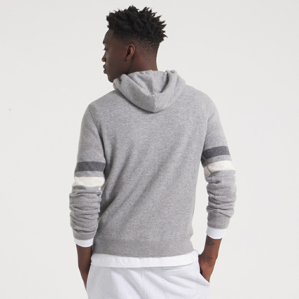 New York Giants x Todd Snyder Cashmere Hoodie Sweater - Heather Charcoal - NFL