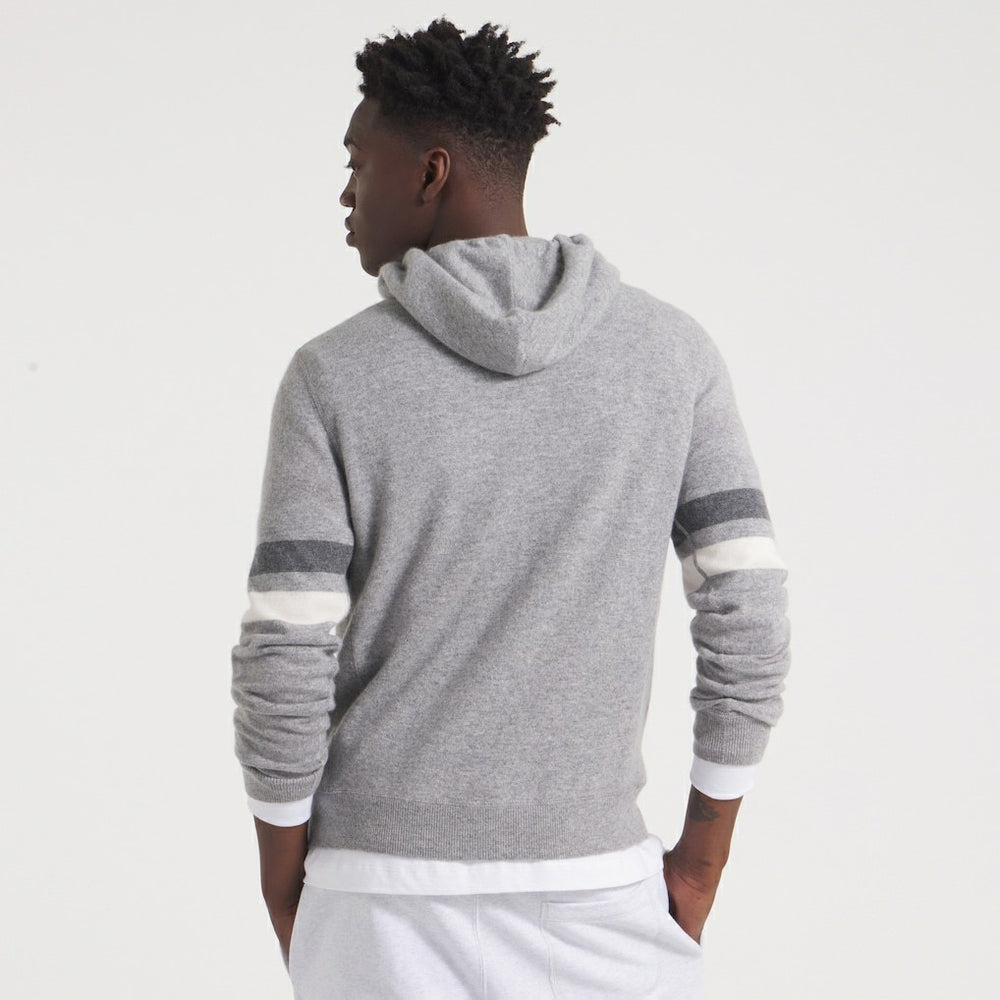 New York Giants x Todd Snyder Cashmere Hoodie Sweater - Heather Charcoal - NFL