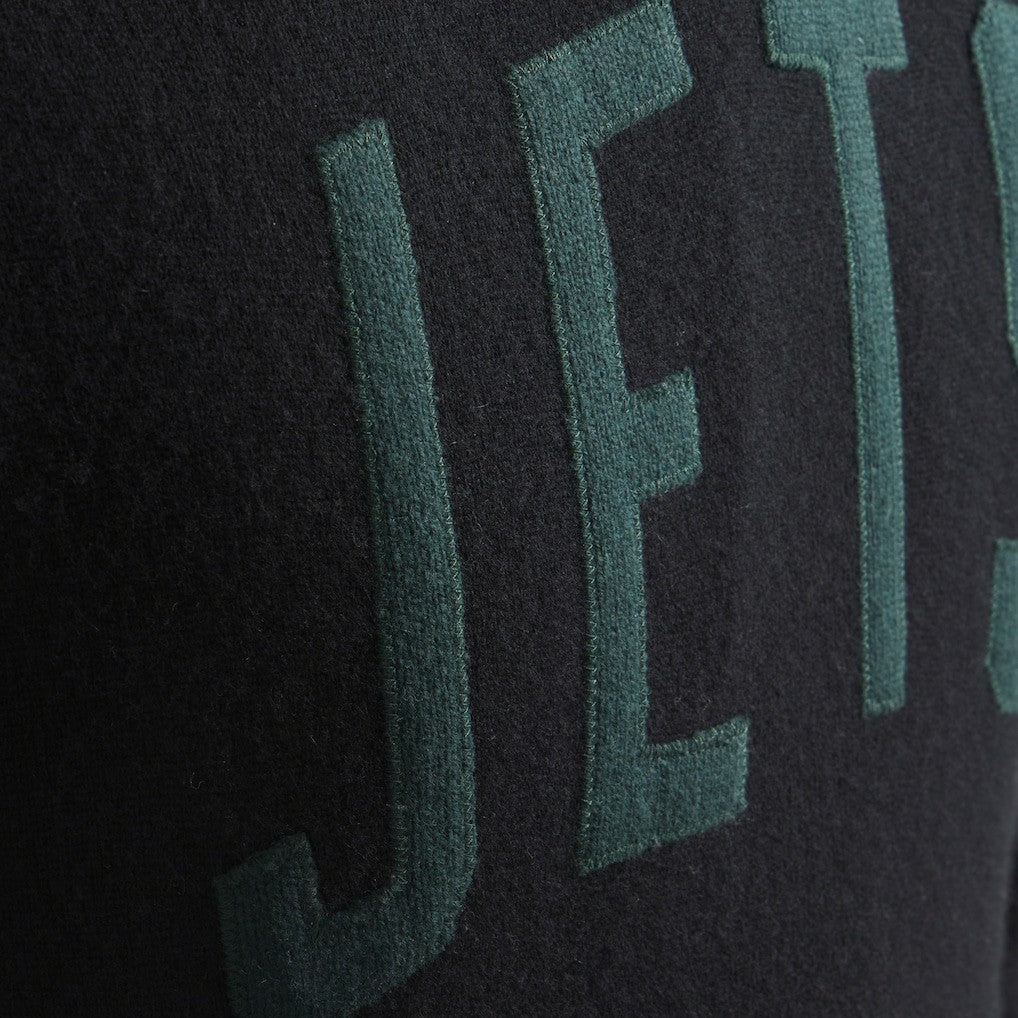 New York Jets x Todd Snyder Cashmere Hoodie Sweater - Heather Black - NFL