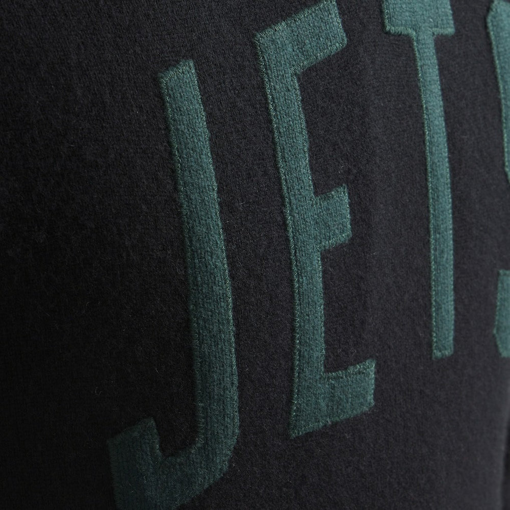 New York Jets x Todd Snyder Cashmere Hoodie Sweater - Heather Black - NFL