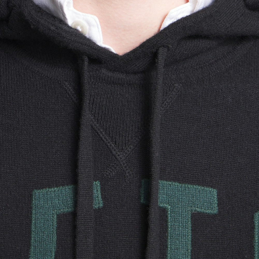New York Jets x Todd Snyder Cashmere Hoodie Sweater - Heather Black - NFL