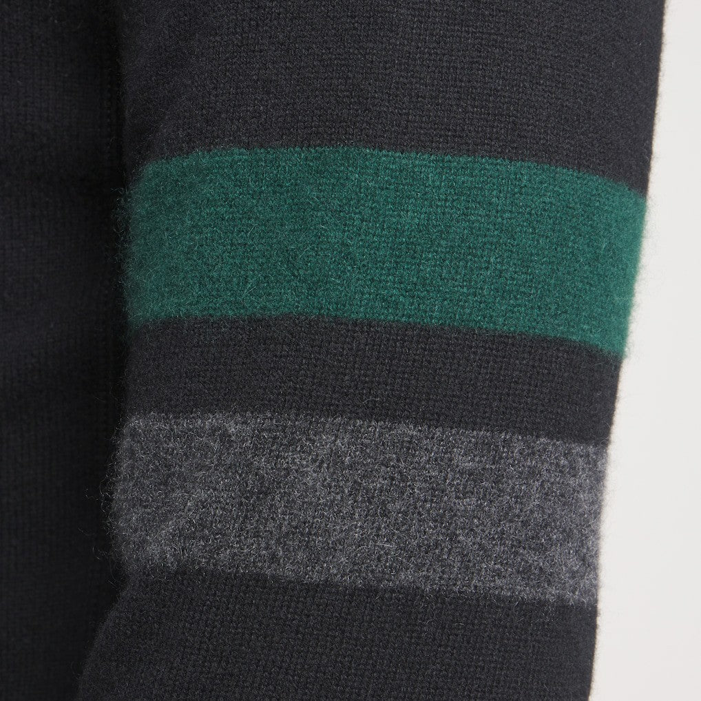 New York Jets x Todd Snyder Cashmere Hoodie Sweater - Heather Black - NFL
