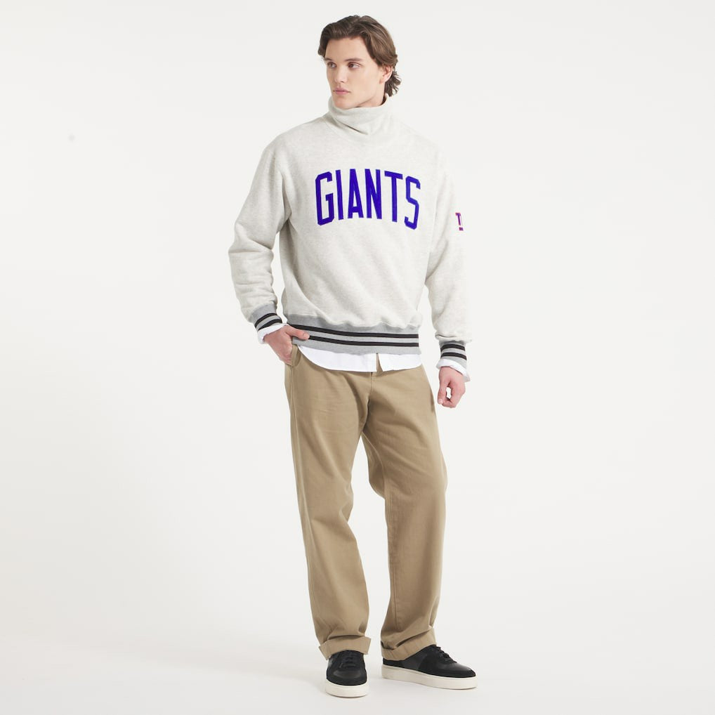 New York Giants x Todd Snyder Relaxed Canadian Fleece Turtleneck - Oatmeal - NFL