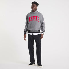 Kansas City Chiefs x Todd Snyder Relaxed Canadian Fleece Turtleneck - Heather Gray - NFL