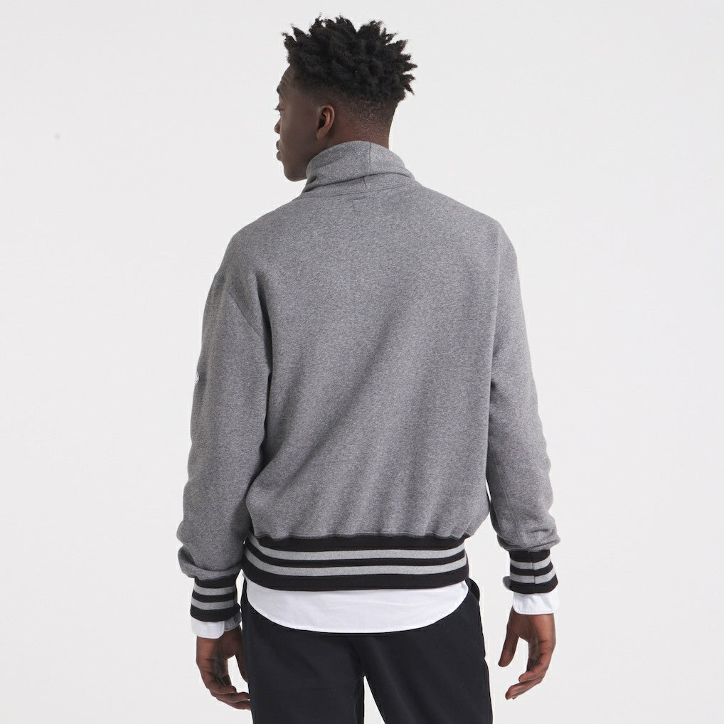 Kansas City Chiefs x Todd Snyder Relaxed Canadian Fleece Turtleneck - Heather Gray - NFL