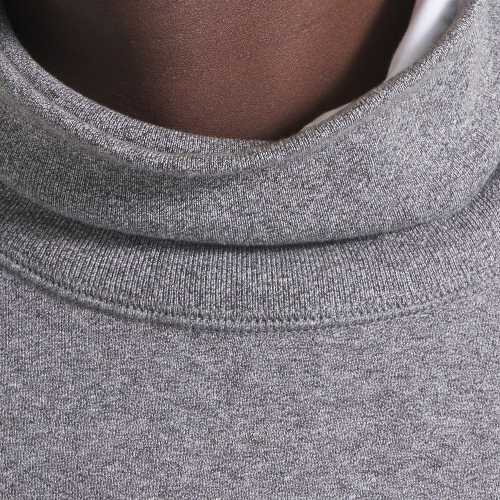 Kansas City Chiefs x Todd Snyder Relaxed Canadian Fleece Turtleneck - Heather Gray - NFL