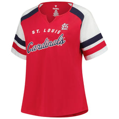 St. Louis Cardinals Profile Women's Plus Sized Arched Notch Neck T-Shirt Sale