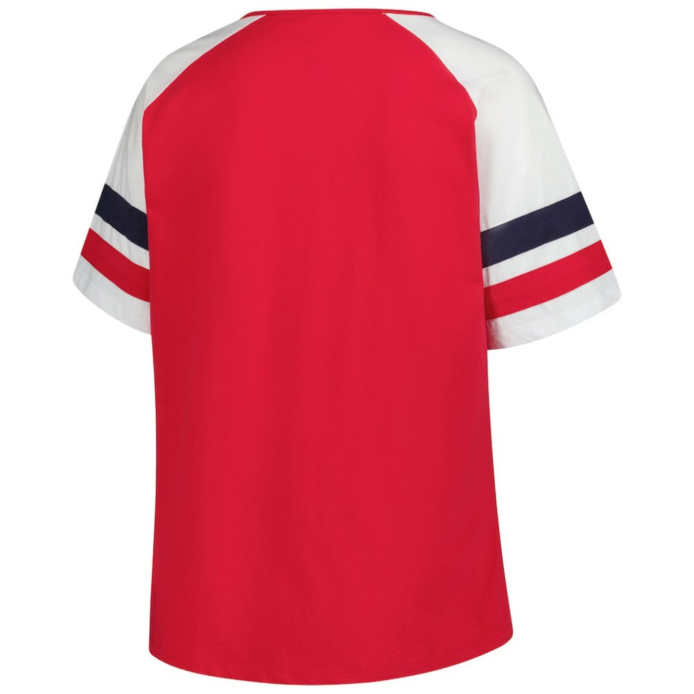 St. Louis Cardinals Profile Women's Plus Sized Arched Notch Neck T-Shirt Sale