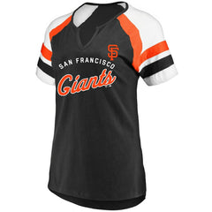 San Francisco Giants Profile Women's Arched Notch Neck T-Shirt Discount