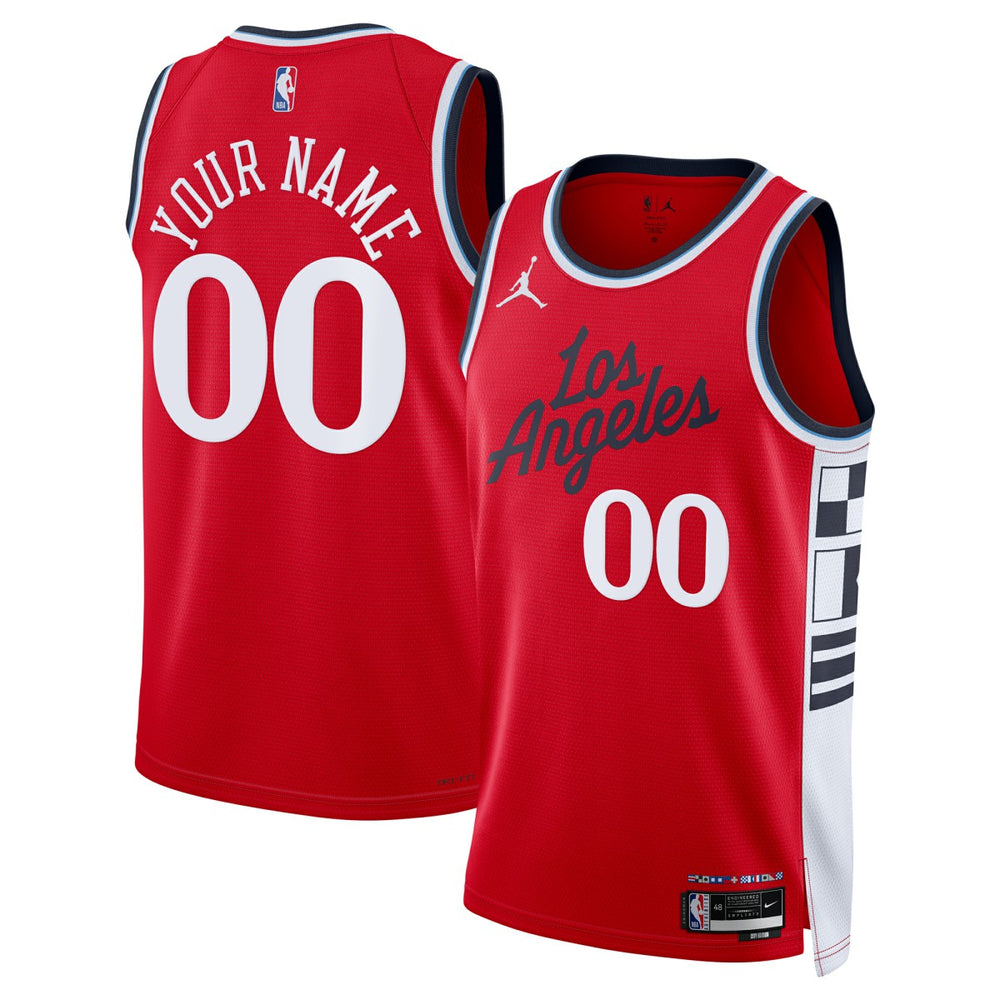 LA Clippers Jordan Brand Unisex 2024/25 Custom Swingman Jersey Statement Edition Red