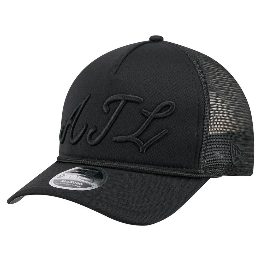 Atlanta Braves New Era City Initial 9FORTY A-Frame M-Crown Adjustable Trucker Hat Outlet