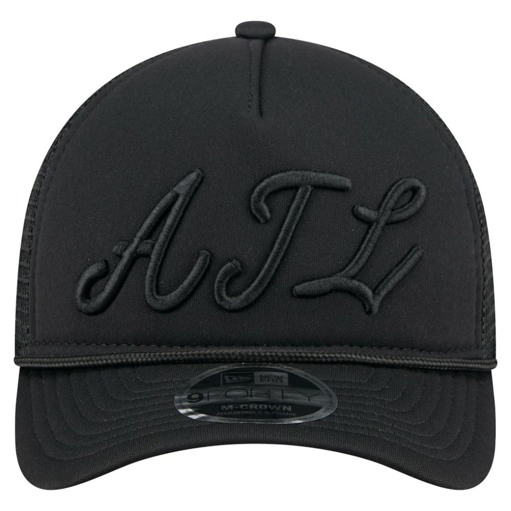 Atlanta Braves New Era City Initial 9FORTY A-Frame M-Crown Adjustable Trucker Hat Outlet