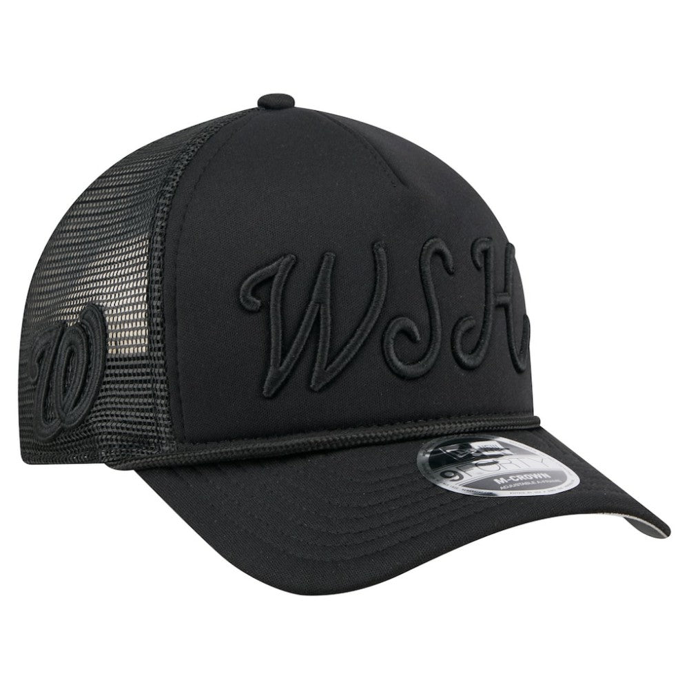 Washington Nationals New Era City Initial 9FORTY A-Frame M-Crown Adjustable Trucker Hat for sale