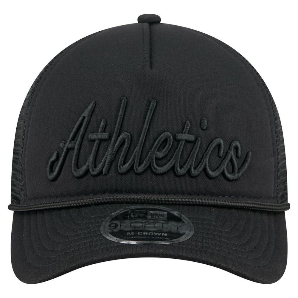 Athletics New Era City Initial 9FORTY A-Frame M-Crown Adjustable Trucker Hat Online
